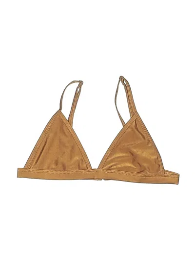 Pre-owned Unbranded Swimsuit Top Gold Swimwear