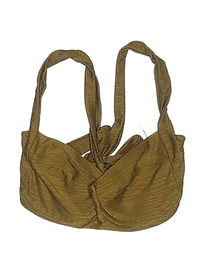 Pre-owned Unbranded Swimsuit Top Gold Swimwear