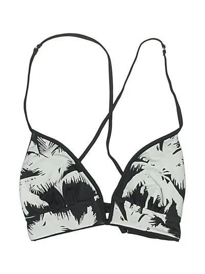 Pre-owned Unbranded Swimsuit Top Gray Graphic Pattern Swimwear