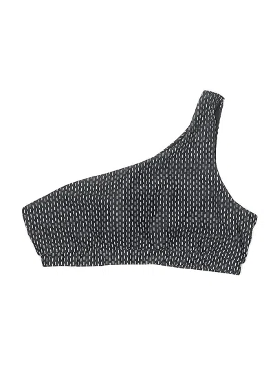 Pre-owned Unbranded Swimsuit Top Gray Houndstooth Pattern Swimwear