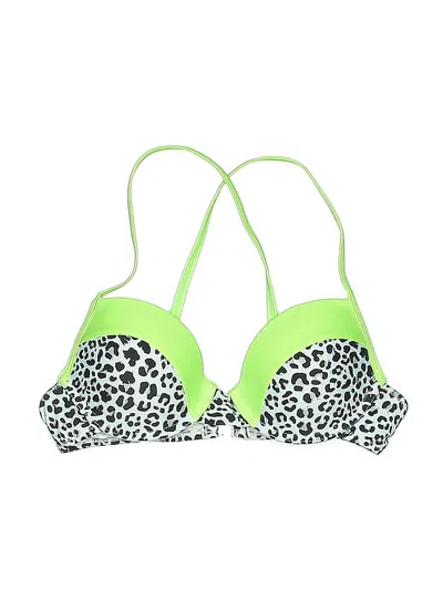 Pre-owned Unbranded Swimsuit Top Green Animal Print Pattern Swimwear