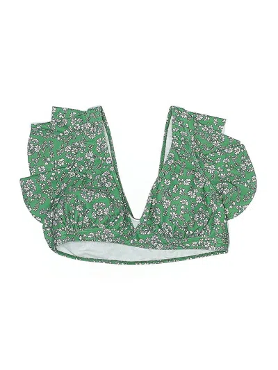 Pre-owned Unbranded Swimsuit Top Green Paisley Pattern Swimwear