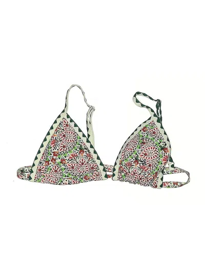 Pre-owned Unbranded Swimsuit Top Green Paisley Pattern Swimwear