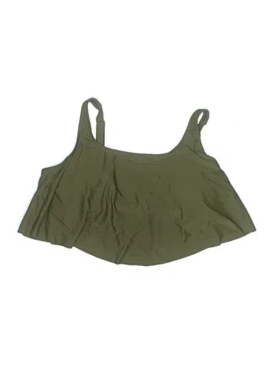 Pre-owned Unbranded Swimsuit Top Green Swimwear