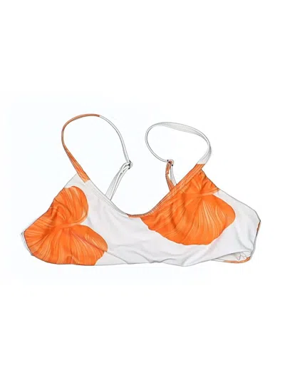 Pre-owned Unbranded Swimsuit Top Orange Graphic Pattern Swimwear