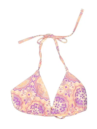 Pre-owned Unbranded Swimsuit Top Orange Paisley Pattern Swimwear