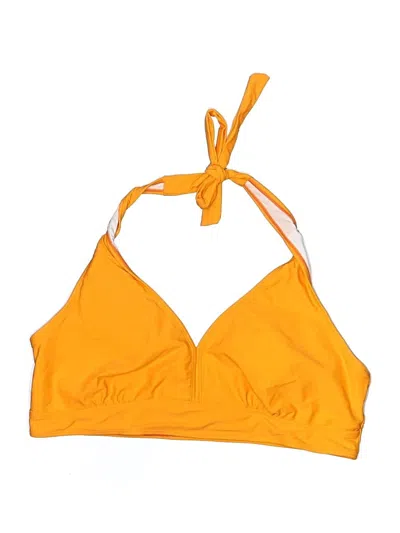 Pre-owned Unbranded Swimsuit Top Orange Solid Pattern Swimwear