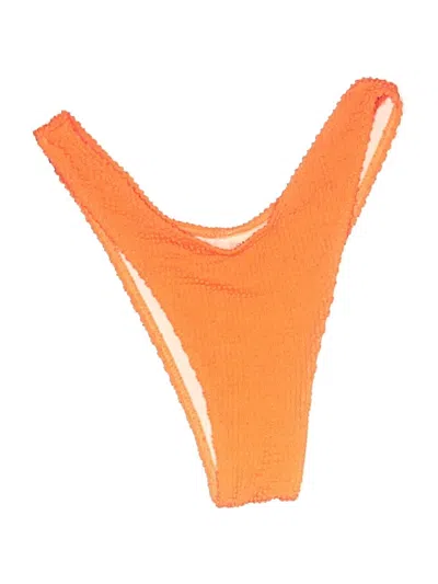 Pre-owned Unbranded Swimsuit Top Orange Solid Pattern Swimwear