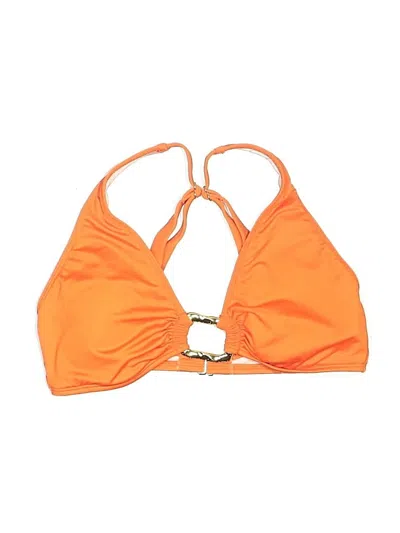 Pre-owned Unbranded Swimsuit Top Orange Solid Pattern Swimwear