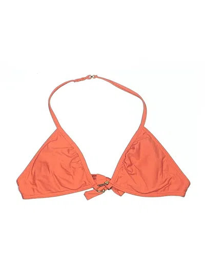 Pre-owned Unbranded Swimsuit Top Orange Solid Pattern Swimwear
