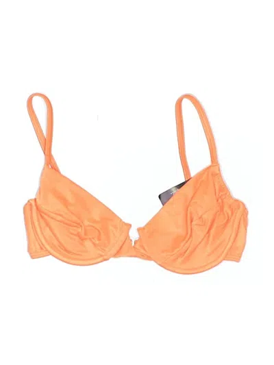 Pre-owned Unbranded Swimsuit Top Orange Swimwear