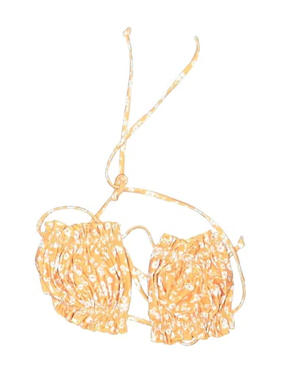 Pre-owned Unbranded Swimsuit Top Orange Swimwear