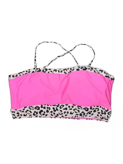 Pre-owned Unbranded Swimsuit Top Pink Animal Print Pattern Swimwear