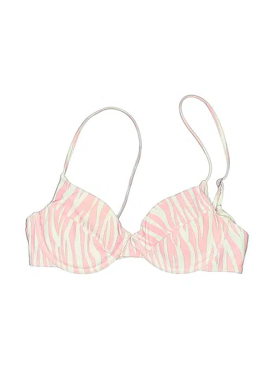 Pre-owned Unbranded Swimsuit Top Pink Animal Print Pattern Swimwear