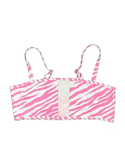 Pre-owned Unbranded Swimsuit Top Pink Animal Print Pattern Swimwear
