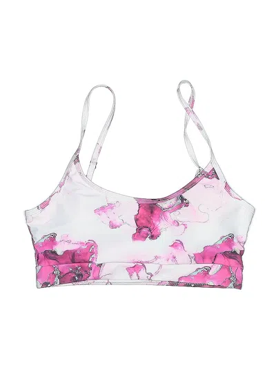 Pre-owned Unbranded Swimsuit Top Pink Floral Pattern Swimwear