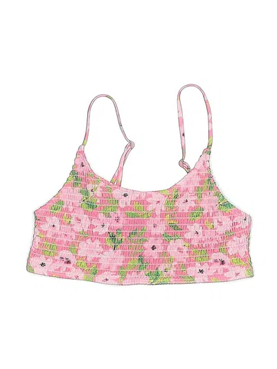 Pre-owned Unbranded Swimsuit Top Pink Floral Pattern Swimwear