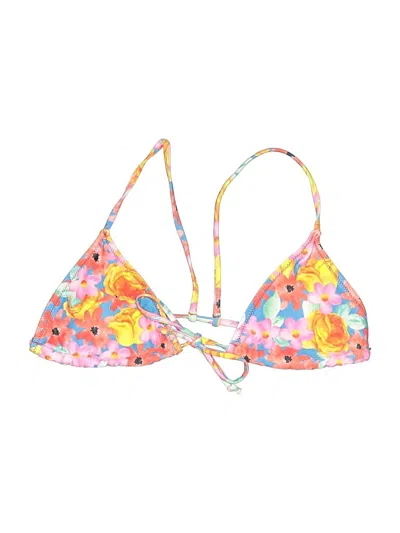 Pre-owned Unbranded Swimsuit Top Pink Floral Pattern Swimwear
