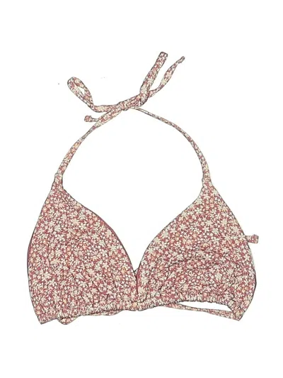 Pre-owned Unbranded Swimsuit Top Pink Floral Pattern Swimwear