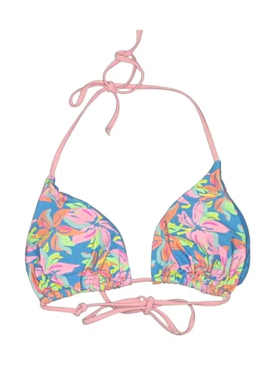 Pre-owned Unbranded Swimsuit Top Pink Floral Pattern Swimwear