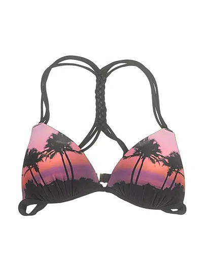 Pre-owned Unbranded Swimsuit Top Pink Graphic Pattern Swimwear