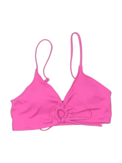 Pre-owned Unbranded Swimsuit Top Pink Hearts Pattern Swimwear