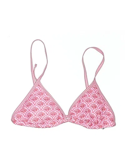 Pre-owned Unbranded Swimsuit Top Pink Hearts Pattern Swimwear