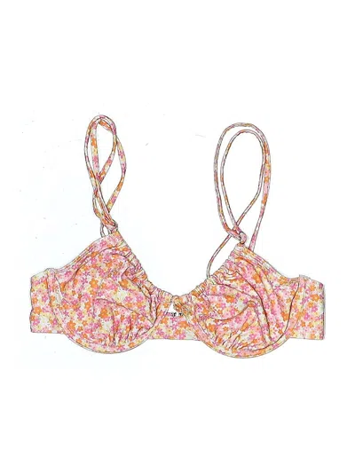 Pre-owned Unbranded Swimsuit Top Pink Paisley Pattern Swimwear