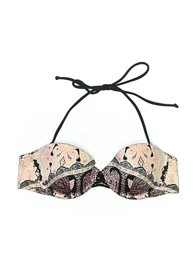 Pre-owned Unbranded Swimsuit Top Pink Paisley Pattern Swimwear