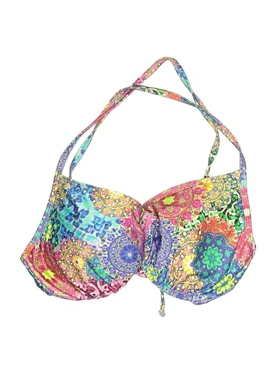 Pre-owned Unbranded Swimsuit Top Pink Paisley Pattern Swimwear