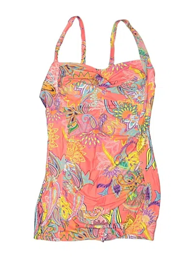 Pre-owned Unbranded Swimsuit Top Pink Paisley Pattern Swimwear