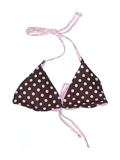 Pre-owned Unbranded Swimsuit Top Pink Polka Dots Pattern Swimwear