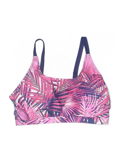 Pre-owned Unbranded Swimsuit Top Pink Print Pattern Swimwear