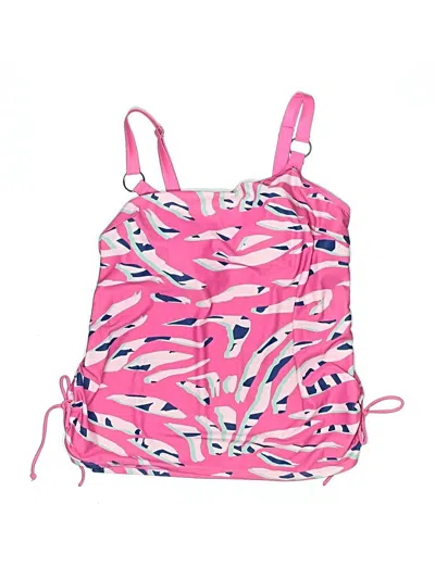 Pre-owned Unbranded Swimsuit Top Pink Print Pattern Swimwear
