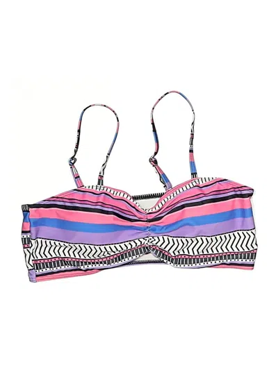 Pre-owned Unbranded Swimsuit Top Pink Print Pattern Swimwear