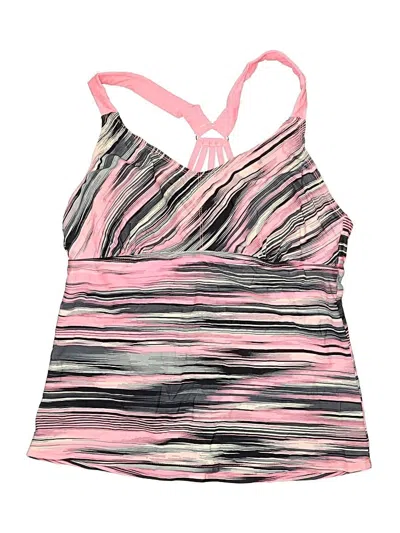 Pre-owned Unbranded Swimsuit Top Pink Print Pattern Swimwear