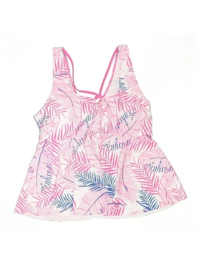 Pre-owned Unbranded Swimsuit Top Pink Print Pattern Swimwear