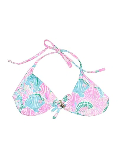 Pre-owned Unbranded Swimsuit Top Pink Print Pattern Swimwear