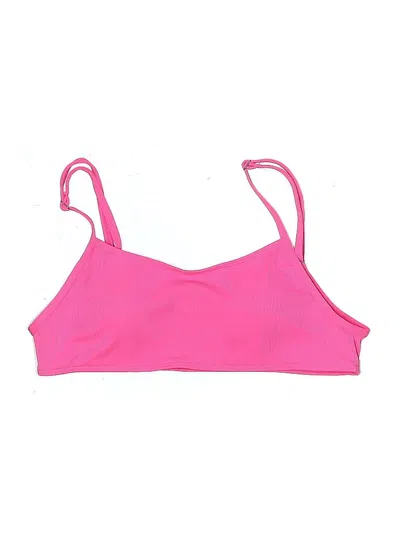 Pre-owned Unbranded Swimsuit Top Pink Solid Pattern Swimwear