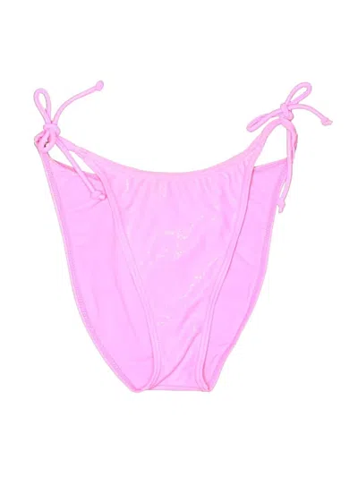 Pre-owned Unbranded Swimsuit Top Pink Solid Pattern Swimwear