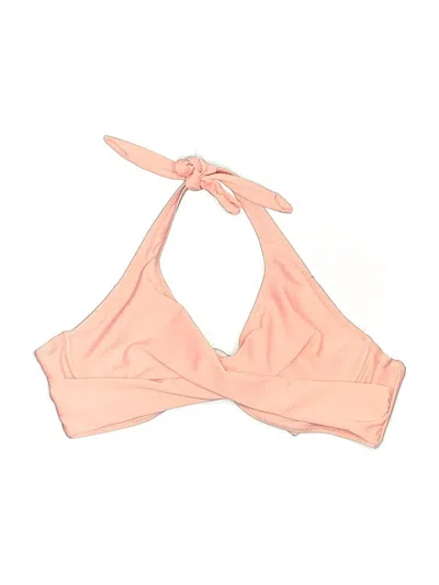 Pre-owned Unbranded Swimsuit Top Pink Solid Pattern Swimwear