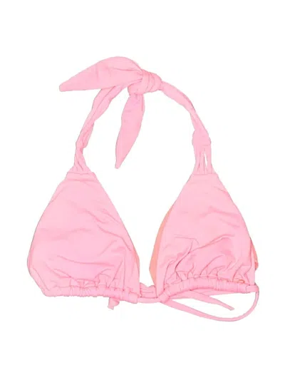 Pre-owned Unbranded Swimsuit Top Pink Solid Pattern Swimwear