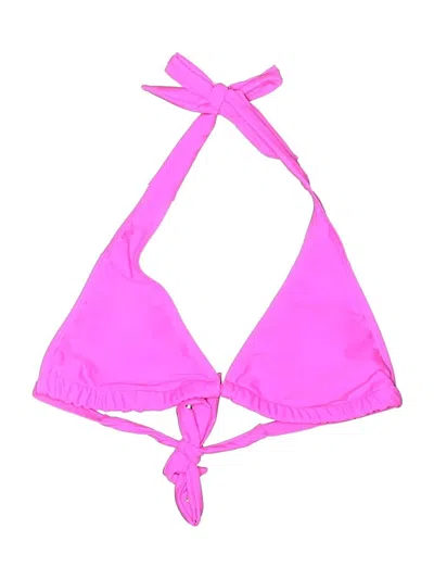Pre-owned Unbranded Swimsuit Top Pink Solid Pattern Swimwear