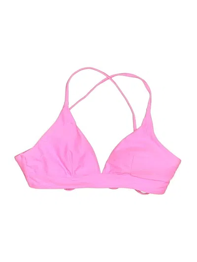Pre-owned Unbranded Swimsuit Top Pink Solid Pattern Swimwear