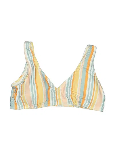 Pre-owned Unbranded Swimsuit Top Pink Stripes Pattern Swimwear