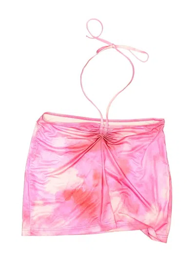 Pre-owned Unbranded Swimsuit Top Pink Tie-dye Pattern Swimwear