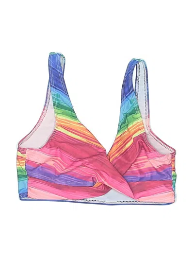 Pre-owned Unbranded Swimsuit Top Pink Tie-dye Pattern Swimwear