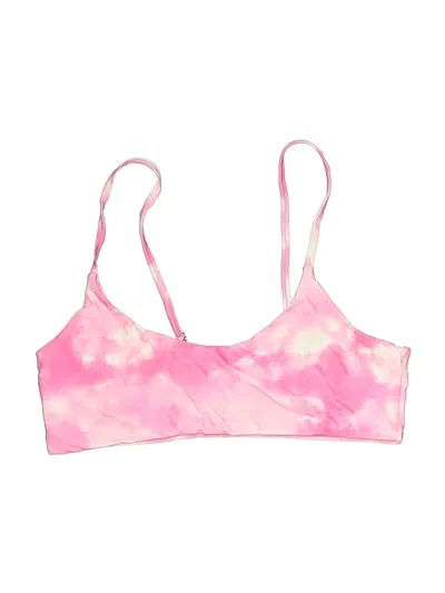 Pre-owned Unbranded Swimsuit Top Pink Tie-dye Pattern Swimwear