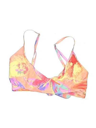 Pre-owned Unbranded Swimsuit Top Pink Tie-dye Pattern Swimwear