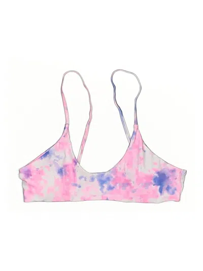 Pre-owned Unbranded Swimsuit Top Pink Tie-dye Pattern Swimwear